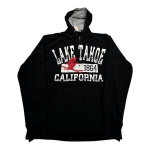 Blue 84 Lake Tahoe California Skiing Graphic Full Zip Hoodie Sweatshirt Size‎ S